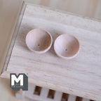 1:12 Scale Miniature Wood Bowls, Set of 2, 13/16 inch dia., DIY Dollhouse Supply