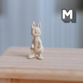 1:12 Scale Miniature White Chocolate Bunny, 1 inch tall, DIY Dollhouse Supply (metal) (non edible)