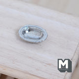 Miniature Silver Dish 1:12 Scale Dollhouse Supplies Tableware Metal Dish 1/4 inch tall (silver) - E059