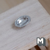 Miniature Silver Dish 1:12 Scale Dollhouse Supplies Tableware Metal Dish 1/4 inch tall (silver) - E059