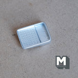 Miniature Paint Tray  1:12 Scale Dollhouse Supplies Paint Roller Pan 1-1/4 inch long (silver) - F076