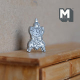 Miniature Tabletop Anniversary Clock 1:12 Scale Dollhouse Metal Clock 1-1/8 inch tall (non working) - B050