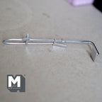 Pomme de douche miniature à l'échelle 1:12 avec long tuyau, 11,2 cm (4-7/16 pouces) de hauteur, accessoire pour maison de poupée (métal)
