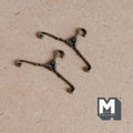 Miniature Hangers Set 1:12 Scale Dollhouse Supplies Clothes Hanger 1-9/16 inch wide (metal) (bronze) - G059