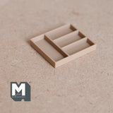 Miniature Drawer Organizer 1:12 Scale Dollhouse Supplies Drawer Divider Tray Utensil Organizer 1-7/16 inch long  (beige) - D041