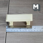 Dollhouse Supplies Fairy Garden Bench , 1:12 Miniature Garden Seat Fairy Seat Garden Chair 3-9/16 inch long (cast resin) (beige) - B086
