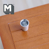 Miniature Thermal Cup 1:12 Scale Dollhouse Supplies Kitchenware Large Size Cup 5/8 inch tall (metal) (beige) - A023
