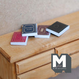 Miniature Books Set of 4 , 1:12 Scale Mini Notebooks (blank pages) - C039