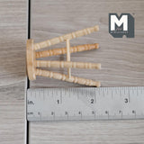 Miniature Barstool Stained 1:12 Scale Dollhouse Supplies Round Stool Round Chair Kitchen Stool Garden Stool 2-1/16 inch tall -  D057