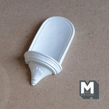 Dollhouse Supplies Wall Niche Shelf 1:12 Scale Miniature Niche in White Flat Back 3-9/16 inch tall (cast resin) - C088
