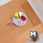 Miniature Cheese Board Grapes and Knife 1:12 Scale Dollhouse Supplies Cheese Cutting Board 7/16 inch tall - E026