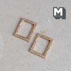 Miniature Ornate Frames Set of 2 , 1:12 Scale Dollhouse Gold Picture Frames Mini Frames 1-1/8 inch tall (plastic) (rose gold) - A085