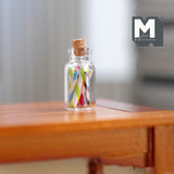 Miniature Jar of Candy Canes 1:12 Scale Dollhouse Supplies Glass Jar with Cork Lid 13/16 inch tall (glass) - E010