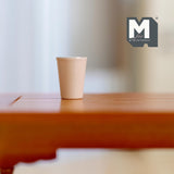 Miniature Thermal Cup 1:12 Scale Dollhouse Supplies Kitchenware Large Size Cup 5/8 inch tall (metal) (beige) - A023