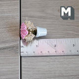 Miniature Pink Rose in Vase 1:12 Scale Dollhouse Supplies Garden Flowers Roses in Ceramic Pot 1-9/16 inch tall - F098