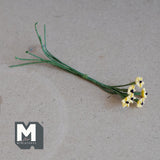 Miniature Yellow Star Flowers Bunch 1:12 Scale Dollhouse Floral Accessory Fairy Garden 3-15/16 inch long - F091