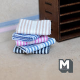 Miniature Fabric Shelf with Folded Textiles 1:12 Scale Dollhouse Supplies Display 4-1/8 inch tall (wood) (dark brown) - I024