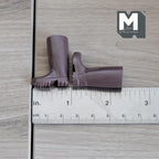 1:12 Scale Miniature Rubber Rain Boots, Pair, 1-5/16 inch tall, DIY Dollhouse Supply (brown)