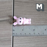 Dollhouse Supplies Miniature Bunny Doll 1-5/16 inch tall (flocked skin) (pink) - G022