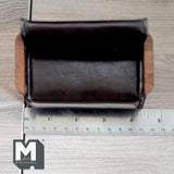 Miniature Lounge Chair 1:12 Scale Dollhouse Supplies Furniture Armchair Loveseat Faux Leather 4-1/2 inch wide (dark brown) - K012