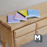 Miniature Notebooks Set 1:12 Scale Dollhouse Supplies Sketchbooks Notepad 1 inch tall (blank pages) - C035