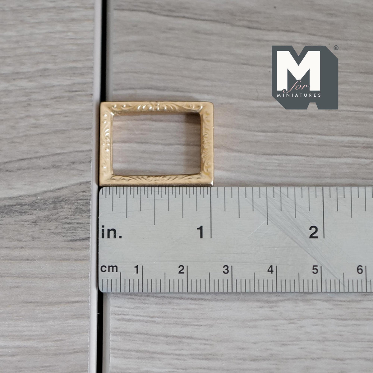 1:12 Scale Miniature Small Portrait Frame, 1 inch tall, DIY Dollhouse Supply (gold)