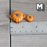 Miniature Pumpkin Cookware Set 1:12 Scale Dollhouse Halloween Themed Cooking Pots Pumpkin Cookpots 11/16 inch tall (orange) - A022