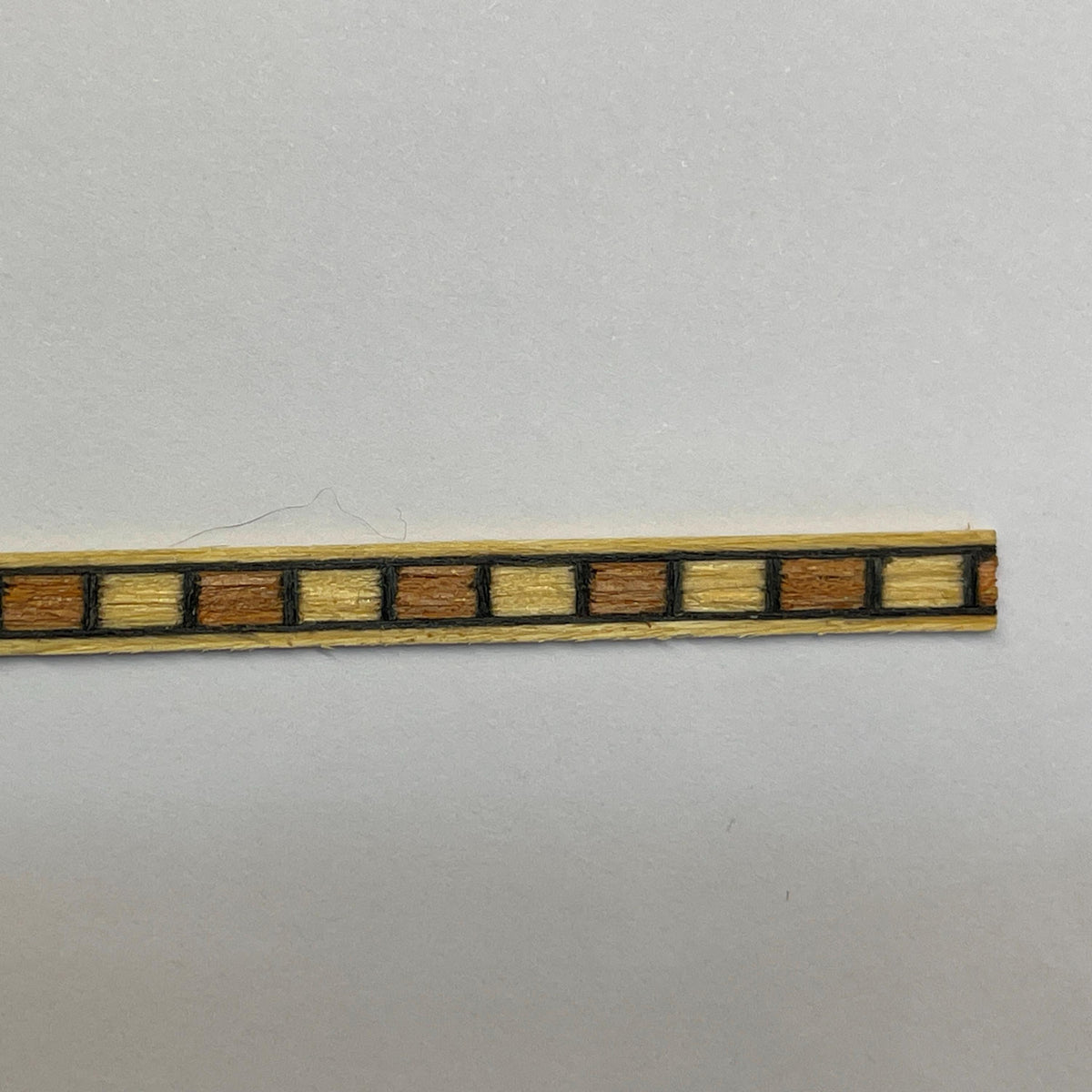 1:12 Scale Miniature Marquetry Strip, Checkerboard Inlay Trim Veneer, Cut to Size, 15-1/2 inch long (wood)