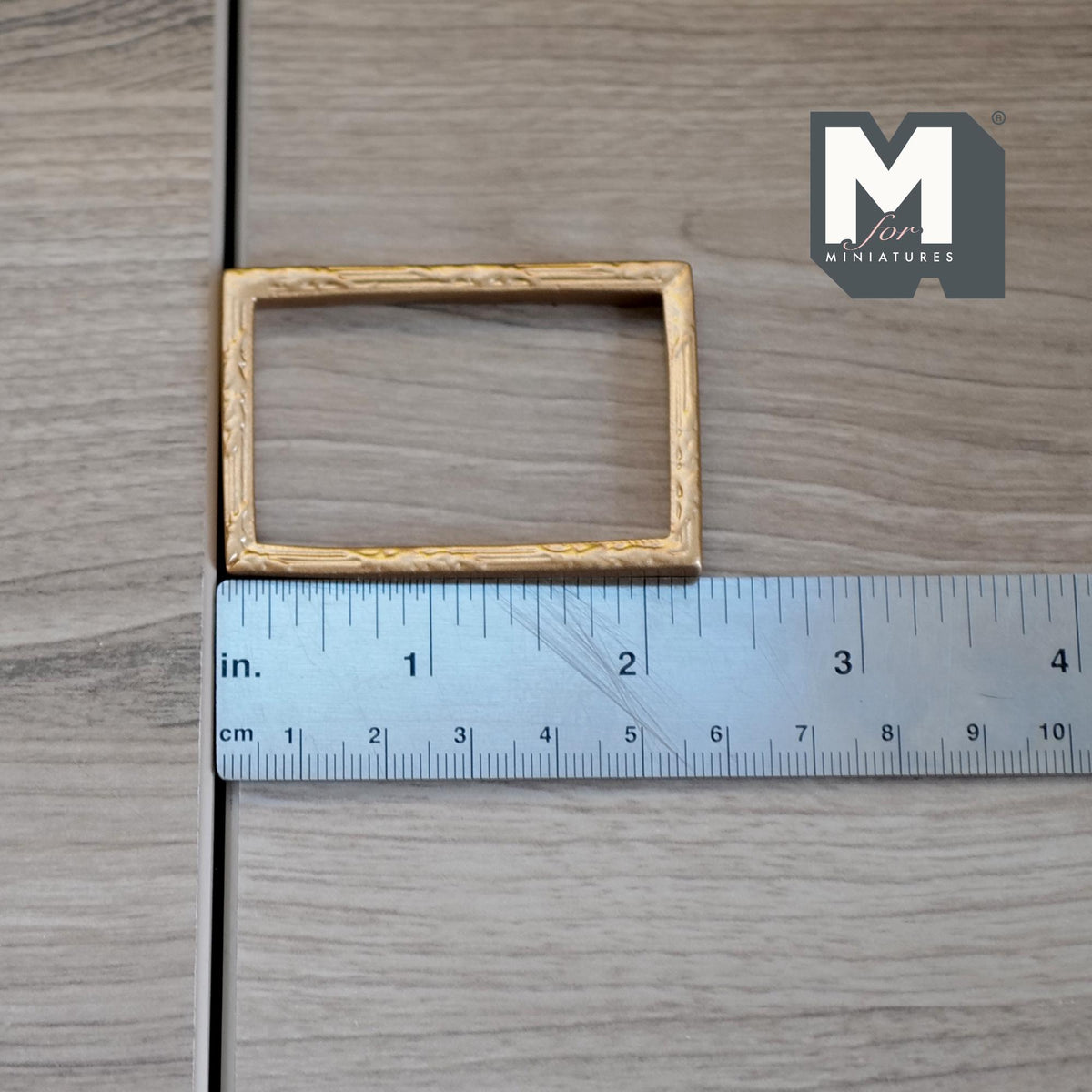 1:12 Scale Miniature Rectangular Portrait Frame, Empty, 2-1/4 inch tall, DIY Dollhouse Supply