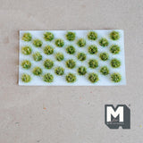 Dollhouse Supplies Miniature Assorted Realistic Flower Clusters 1/4" dia. Set of 32 (green) - K017