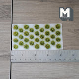 Dollhouse Supplies Miniature Assorted Realistic Flower Clusters 1/4" dia. Set of 32 (green) - K017