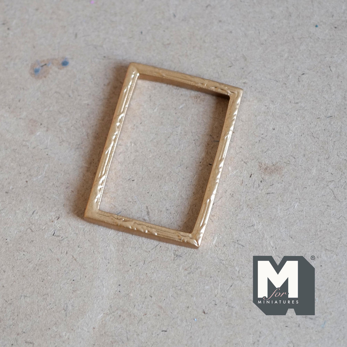 1:12 Scale Miniature Rectangular Portrait Frame, Empty, 2-1/4 inch tall, DIY Dollhouse Supply