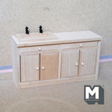 Miniature Sink Cabinet 1:12 Scale Dollhouse Supplies Kitchen Cabinet Unfinished 5-1/2 inch long - H005