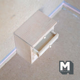 Miniature Chest Unfinished 1:12 Scale Dollhouse Supplies Bureau 4 Drawer Dresser Cabinet Tallboy 3 inch tall - I008