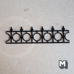 1:12 Scale Miniature Dollhouse Arrow Top Railing and Garden Fence, 6 inch long (black)
