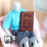 Miniature Note Book with Blank Pages Mini Diary Journal Story Book Cover 1-3/8 inch tall (red) - C038