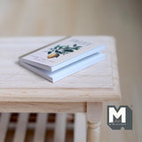 Miniature Note Book with Blank Pages Mini Diary Journal Fruit Cover 1-3/8 inch tall (beige) - C038