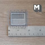 Dollhouse Supplies Miniature Dish Drainer with Mat 1:12 Scale Metal Dish Rack (silver) - F061