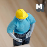 Miniature Safety Helmets Hard Hat 1:12 Scale Helmet Worksite Scenery Dioramas (yellow) (metal) - C033