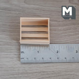 Miniature 8 Slat Wood Crate 1:12 Scale Unfinished Crate 1-1/2 inch long - E040