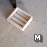 Miniature 8 Slat Wood Crate 1:12 Scale Unfinished Crate 1-1/2 inch long - E040