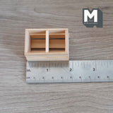Miniature Wood Crate 1:12 Scale 6 Slate Crate Unfinished 1-13/16 inch long - E046