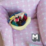 Dollhouse Supplies knitting basket 1:12 scale miniature knitting set 7/8 inch dia. - F025