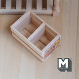 Miniature Orange Crate with Brand Decals , Fruit Crate , 1:12 Scale 6 Slat Crate 1-13/16 inch long (wood) - E016