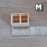 Miniature Orange Crate with Brand Decals , Fruit Crate , 1:12 Scale 6 Slat Crate 1-13/16 inch long (wood) - E016