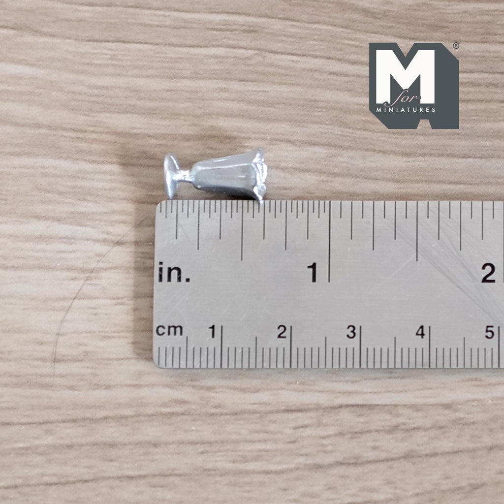 1:12 Scale Miniature Glass Sundae Dish, 9/16 inch tall, DIY Dollhouse Supply