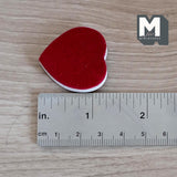 Miniature Heart Shaped Box with Lid 1-1/4 inch width (red) - C046