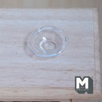 1:12 Scale Miniature Clear Glass Fruit Plate, Shallow and Round, 13/16 inch dia., DIY Dollhouse Supply