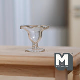 Miniature Glass Fruit Bowl 1:12 Scale Dollhouse Supplies Tall Bowl 13/16 inch tall - A020