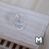 Miniature Glass Fruit Bowl 1:12 Scale Dollhouse Supplies Tall Bowl 13/16 inch tall - A020